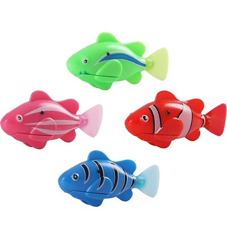 Elektronisk Katteleketøy Fisk Bevegelig Kunstig Svømming 4stk