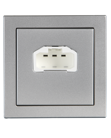 ABB AKK6-83 Lampeuttak 85 mm, DCL Aluminium, Strømbrytere & vegguttak