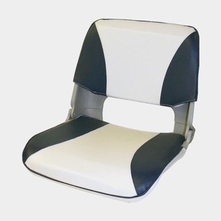 Siège de bateau pliable ESM SS48, 50 x 42 x 49 cm, bleu marine/blanc