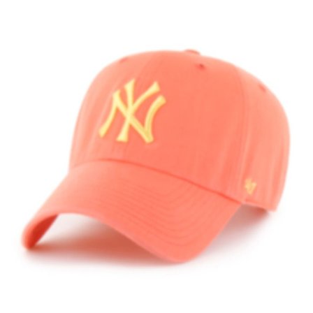 Baseball Cap - 47BRAND - New York Yankees - Grapefruit Color - Unisex - Forår/Sommer
