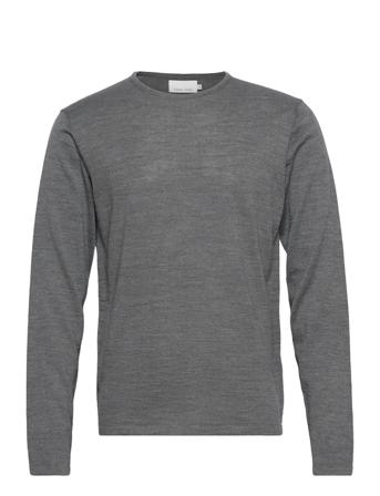 Kent Merino Crew Neck Knit Grey Casual Friday