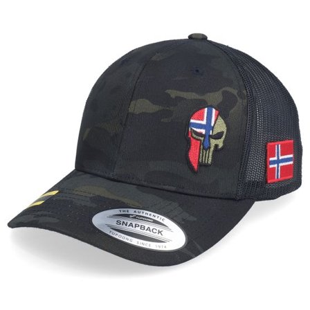 Army Head - Camo trucker Keps - Norway Army Skull Multicam Black Trucker @ Hatstore