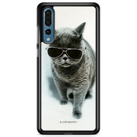 Bjornberry Skal Huawei P20 Pro - Katt Glasögon