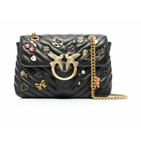 Pinko, Cross Body Bags Zwart, Dames, Maat:ONE Size