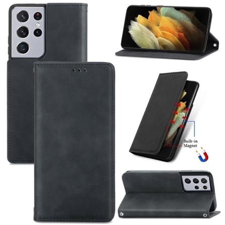 Samsung Galaxy S21 Ultra - Stils kert Praktiskt Pl nboksfodral Svart