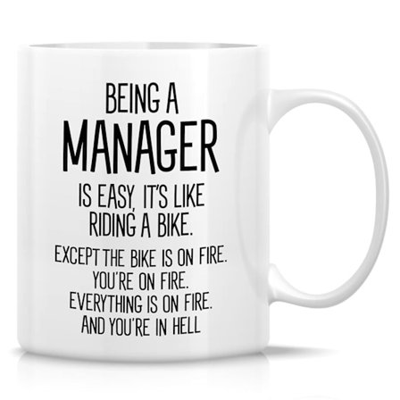 Being a Boss is Easy - Funny Ceramic Coffee Mug, 350 ml, 8.2x9.5 cm, Perfect for Managers or Bosses