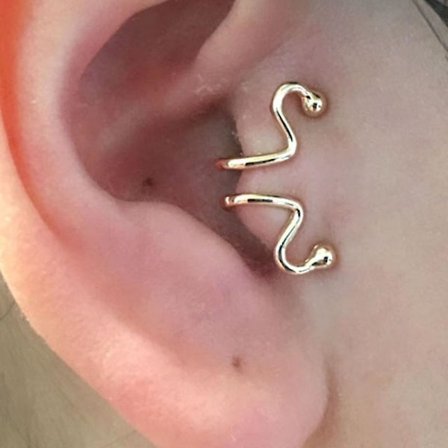 Enkel Øredobb Legering Gren, Tragus Piercing, Ikke-Piercing Klips