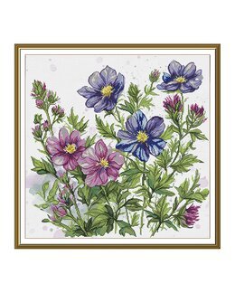 Broderipakke Bilde Enklet Blomster - Nova Sloboda