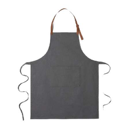 Åhléns Home Förkläde med skinndetaljer MADS Kökstextil Grå ONESIZE