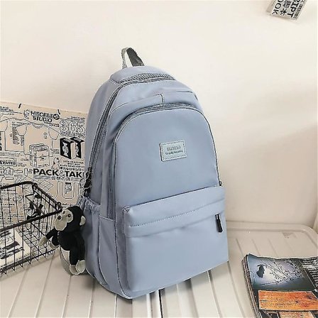 Women's Backpack Solid Color Female Multi-pocket Casual Woman Travel Bag High Quality Schoolbag For Teenage Girl Book Knapsack