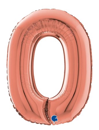 Number Foil 0 Rose Gold 70 Cm Pink IPK