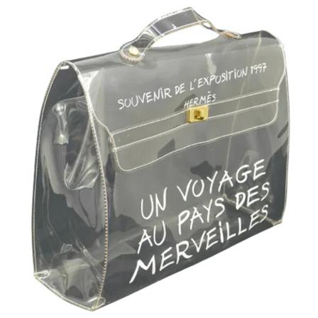 Hermès Vintage, Pre-owned Vinyl handbags Grijs, Dames, Maat:ONE Size