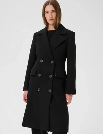 InWear Thoraiw Lapel Coat R - Black - 36