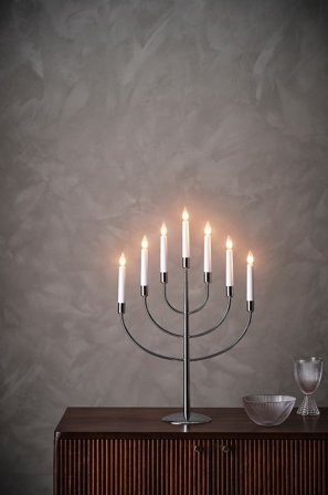 Jotex - TITUS el-lysestake LED Krom - Kjøp Adventsstaker hos Jotex