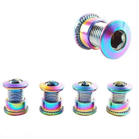 5 stk. Sykkel Kranksett Bolter Tannplate Skruer Stål Fargerike Kjedering Bolter for Landeveissykkel Terrengsykkel BMX