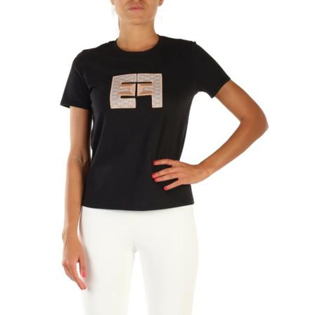 Elisabetta Franchi, T-Shirts Czarny, Kobieta, Rozmiar: M