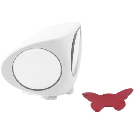 2 in 1 auton kuollut kulma peili suuri 360 ​​kierto säädettävä kupera taustapeili pyörä (valkoinen vasen)