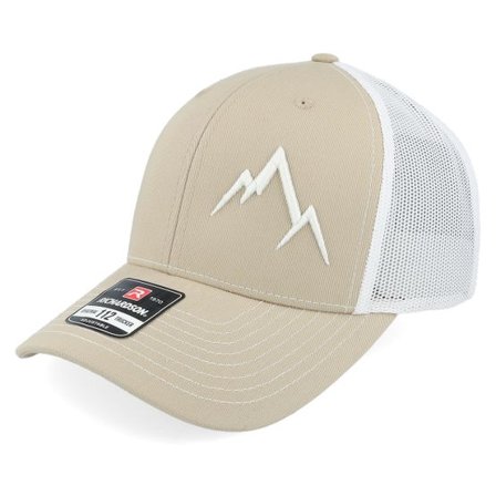 Wild Spirit - Beige trucker Keps - Small 3d Mountain Khaki/White Trucker @ Hatstore