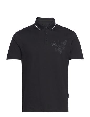 Polo Polos Short-sleeved Svart Armani Exchange*Betinget Tilbud