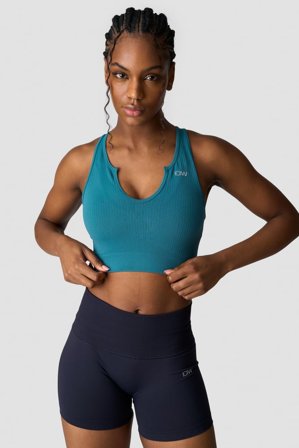 Ribbed Define Seamless Tank Top Light Faded Teal