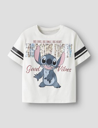 name it Nkfdymi Stitch Ss Nreg Top Box Noos Wdi - White - 116