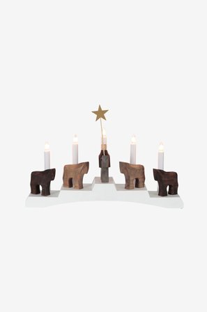 Star Trading - Lysestage Staffans Fålar - Hvid - Adventslysestager - Fra Homeroom