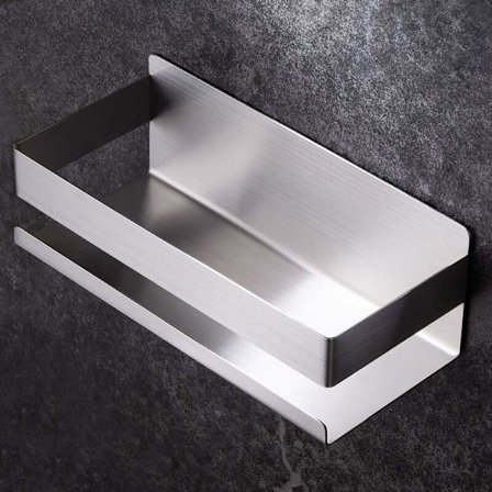 Brusehylde uden boring brusehylde rustfrit stål badeværelse brusebadskurv selvklæbende til badeværelse