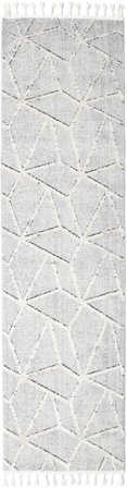Scandic 80X300 Pequeno Cinzento Claro Vibrante Passadeira Tapete