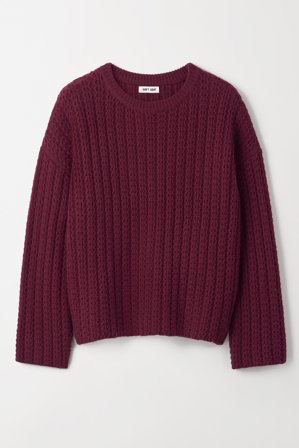 Soft Goat - Chunky Crewneck - Women cashmere sweater - M - Bordeaux