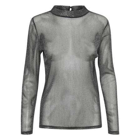 Saint Tropez, Delila SZ LS Blouse Czarny, Kobieta, Rozmiar: S