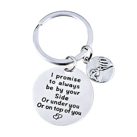 Nøkkelring Valentinsdagsgaver til kjæreste, par nøkkelring gave til ham eller henne, jule bursdagsbrø,A