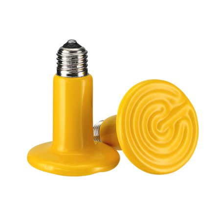 2 stk. farveskiftende keramisk emitter krybdyr varmelampe uden lysemission pære til rugemaskine bur amfibie kæledyr kylling inkubation