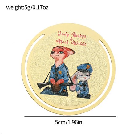 Zootopia Judy Nick Bokmärke Tecknad Anime Periferi Bokmärke Officer Kanin Räv Djur Sidmarkör Pappersvaror för Bokmal Presenter