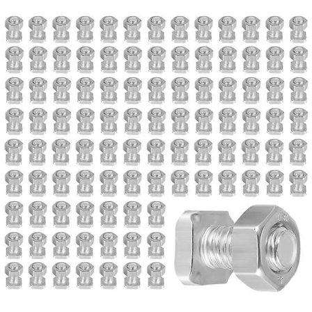 50 pakker drivhusmøtrikker og bolte firkantede hovedbolte møtrikker drivhus reparationssæt reservedele Ga
