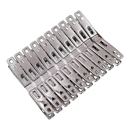 20 st klädnypor i metall, klädnypor i rostfritt stål, klädnypor i metall för hantverk