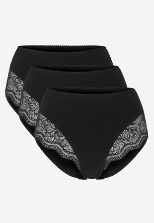 Cellbes of Sweden - Trusse i bomuld 3-pack i sort til damer i størrelse 42/44