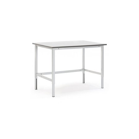 Hæve sænke arbejdsbord MOTION, manuel, 400 kg belastning, 1500x800 mm, grå