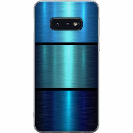 Samsung Galaxy S10e Genomskinligt Skal Blue Metallic Stripes