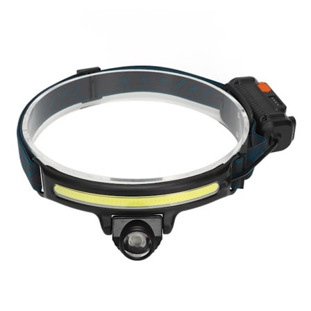 Ulkokäyttöön COB-valonheitinotsalamppu, tyyppi C ladattava LED-otsalamppu, ulkokalastukseen, pyöräilyyn, juoksuun, otsalamppu W678 1 kiinteä 