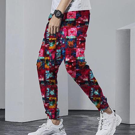 Elastisk Midja För Män Loungewear Med Raka Ben