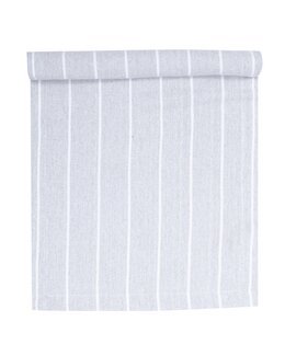 Bordslöpare Edith randig återvunnen Ljusgrå - Recycled by Wille