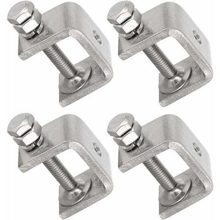 Deler 304 Rustfritt Stål U-Formede C-Formede Klemmer Skrustikke Trebearbeidingsklemmer Kraftige C-Formede Klemmer med Bred Kjeveåpning