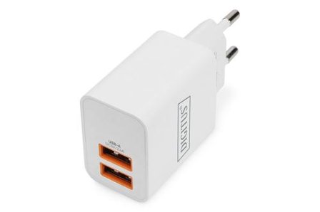 Digitus USB Charger 2xUSB-A 15W 2x24A white NS