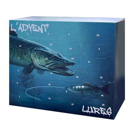 Fiske Adventskalender 24 Dager Jule Nedtellingskalender Fiske Lokkemiddel Agn Takle Sett Gave til Pappa-Perfekt