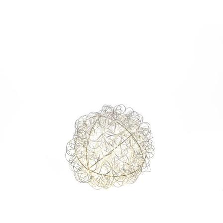 Konstsmide 3513-303 Dekorasjonsball sølv, varmhvit 20 cm, Belysning