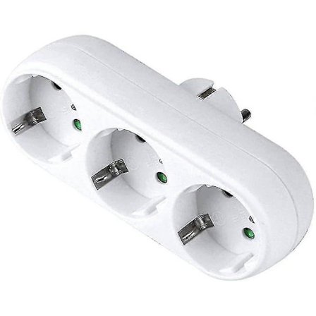 3-veis Stikkontaktadapter, 3-veis Multiplugg Vegg- eller Bordkontakt 16a/250v
