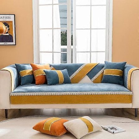 Chenille Ny Sofapute Jacquard Sklisikker Pute Universal Høy Kvalitet Sofatrekk Ryggstøtte Håndkle Alt-Inkludert Møbler