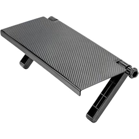 Justerbar skrivebordslagringshylle for TV-feste, digitalboks, ruterstativ 33x16cm Svart plassbesparende Kompatibel med stue, soverom, kontor