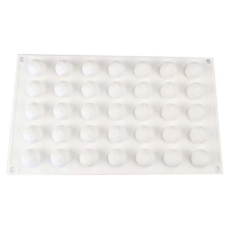35 Huller 3D Rund Kugle Silikoneform Kagedekoration Mousse Dessert Bageform DIY Bageværktøj