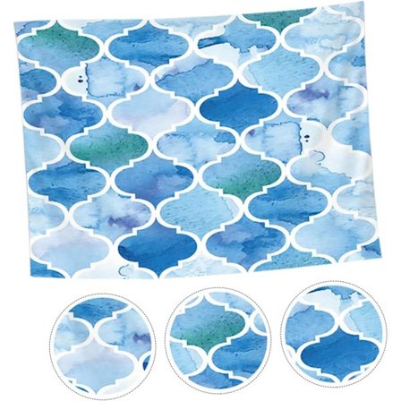 1 stk Blå 200X150CM Gobelin Strand Håndkle Vegg Dusj Gardiner Tapeter